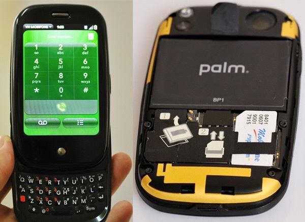 Palm Pre GSM con chip SIM operando en Vietnam