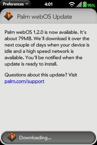 Palm WebOS 1.2