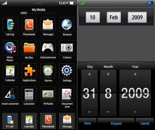 Pantallas del Bada OS samsung