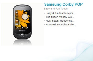 Samsung corby pop C3510