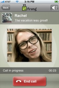 Iphone con video por Fring