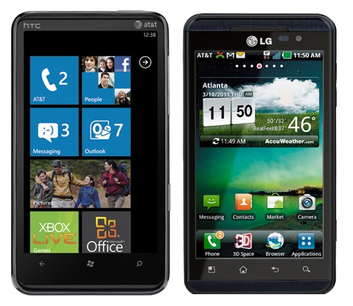 htc hds7 lg thrill 4G AT&T