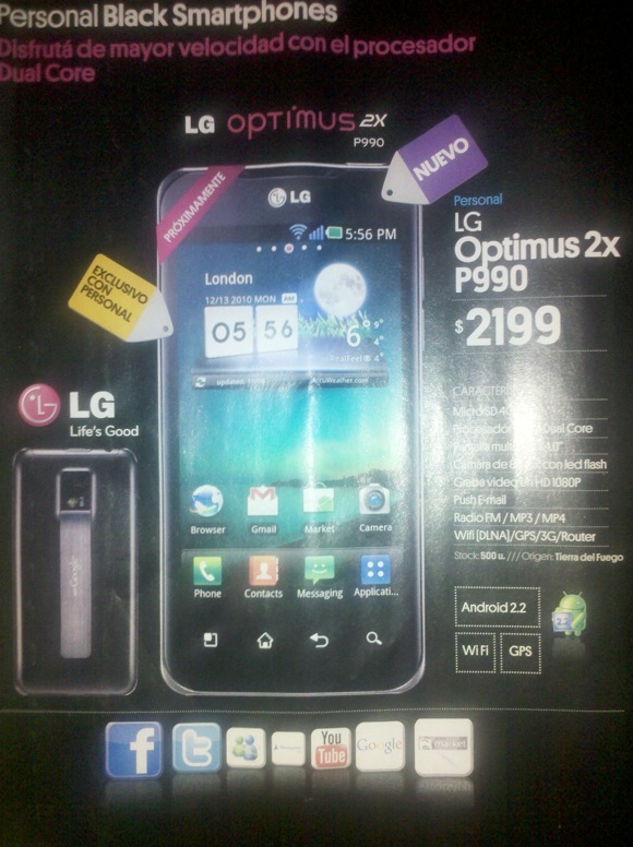 Personal LG Optimus 2X Personal LG Optimus 2X