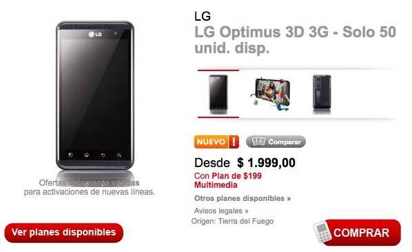 lg optimus 3d claro preventa lg optimus 3d claro preventa