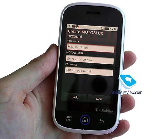 Motorola DEXT MOTOBLUR UI