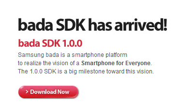 Bada SDK fuera de Beta