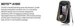 Motorola A1680 Android 1.6 pronto