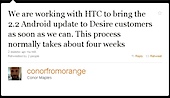 orange htc desire froyo update demorado