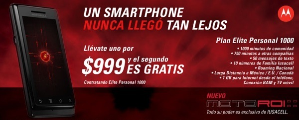 Lanzamiento del MotoRoid en Iusacell. Android llega a CDMA en México