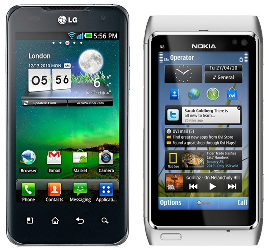 Video del Nokia N8 vs Video del LG Optimus 2X