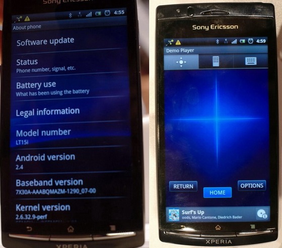 ¿Android 2.4 en el Sony Ericsson XPERIA Arc?
