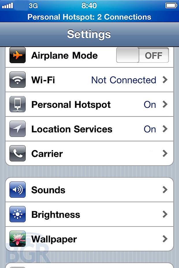 Hotspot personal para todos los iPhone con iOS 4.3