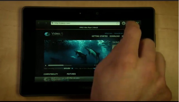 RIM muestra HTML5 y Flash en el BlackBerry PlayBook