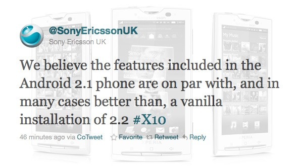 xperia no froyo