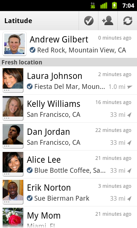 Google Maps 5.1 Latitude