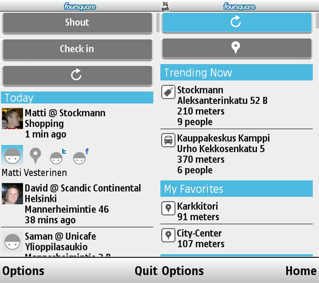 Nokia Beta Labs lanza aplicación Foursquare para celulares S40