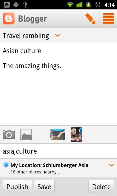 google blogger android