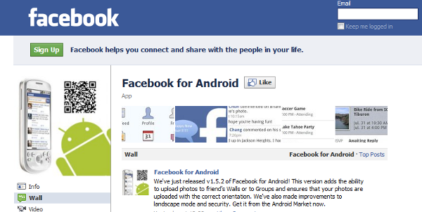 Facebook para Android actualizado