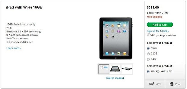 Apple rebaja el iPad original a 399 dólares