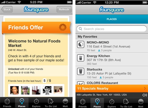 comercios foursquare
