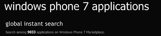 Windows Phone 7 Marketplace supera las 9000 aplicaciones