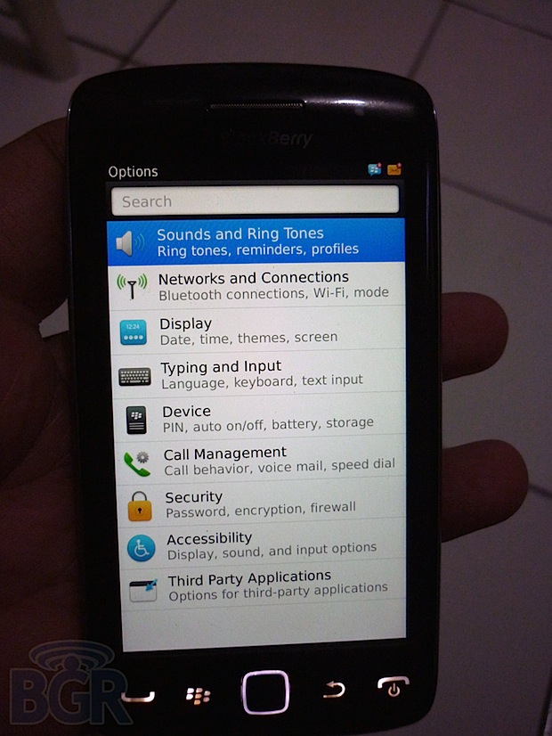 Preview del BlackBerry Touch