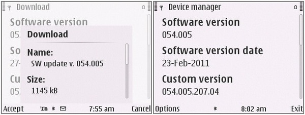 Nokia E72 recibe actualización de firmware