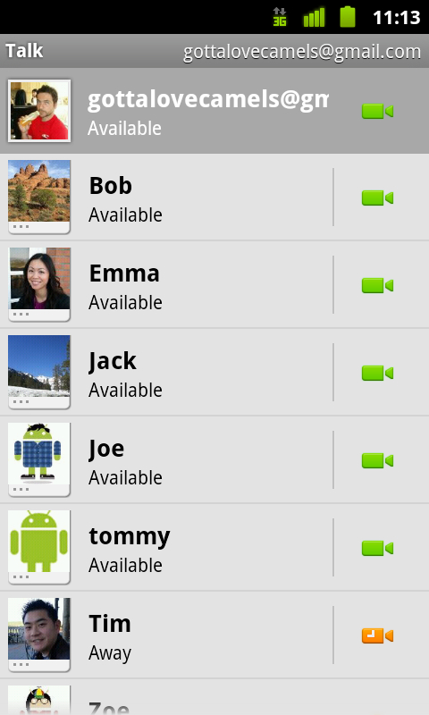 Google lanza Google Talk con video chat para Android