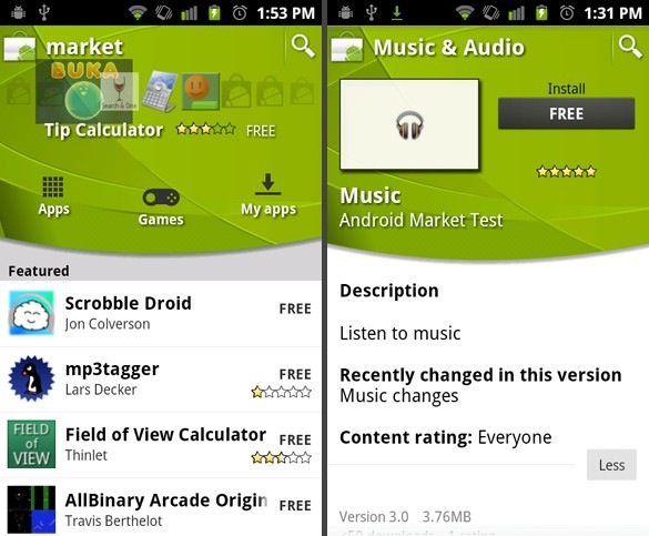 android market  prueba
