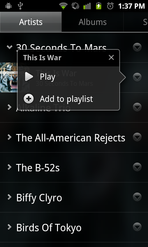 android v3 reproductor de musica