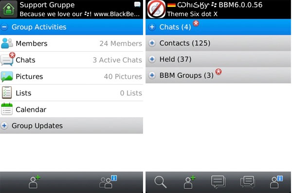 Imágenes del BlackBerry Messenger 6.0 filtradas