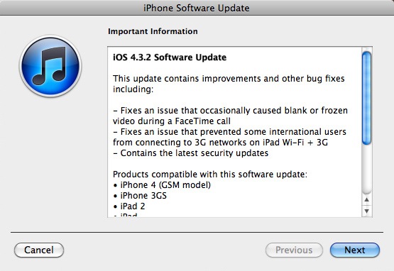 Apple lanza iOS 4.3.2 para iPhone, iPad, iPod Touch