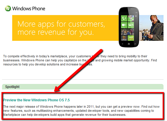 windows phone 7.5 windows phone 7.5