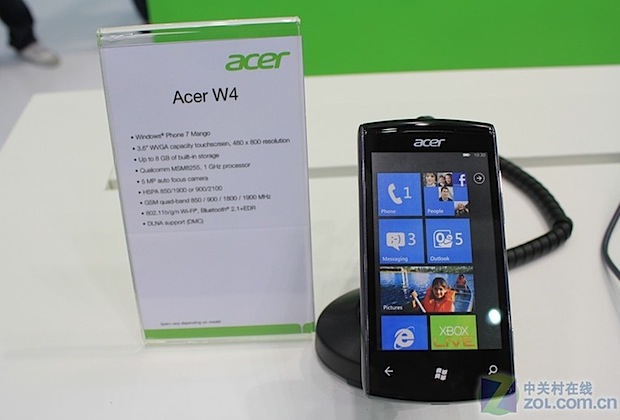 acer w4 Windows Phone Mango acer w4 Windows Phone Mango