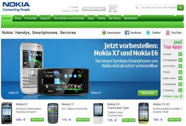 Nokia E6 y X7 aparecen para reservar en Europa
