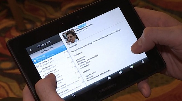 RIM muestra aplicaciones Android corriendo en BlackBerry PlayBook