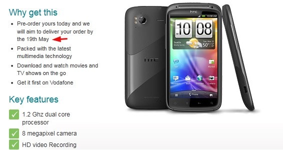 HTC Sensation Vodafone Europa