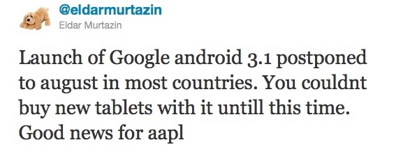 android 3.1 retrasado