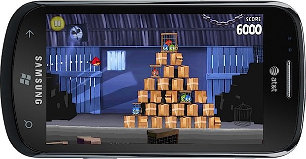 Angry Birds para Windows Phone 7 disponible por 2.99 dólares