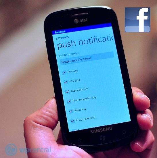 Facebook para Windows Phone v2.0 incorpora notificaciones push