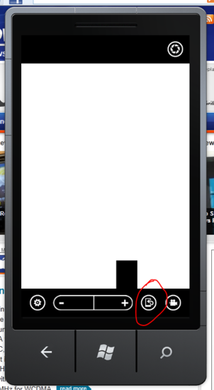 Evidencia de soporte para cámara frontal en Windows Phone Mango