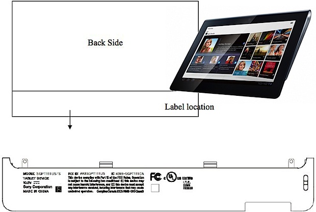 Tablet Android Honeycomb Sony S1 en FCC