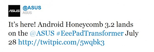 Asus Eee Pad Transformer recibe actualización a Android 3.2