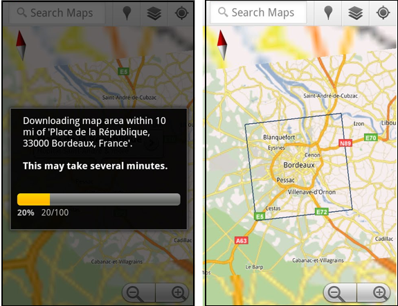 Google Maps para Android permite descargar mapas para ver offline