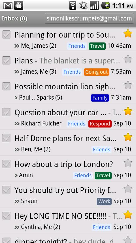 gmail Android v2.3.5