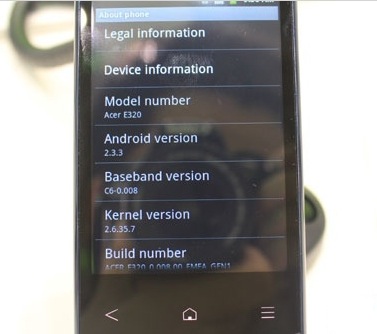 Acer Liquid Express Android Gingerbread Acer Liquid Express Android Gingerbread