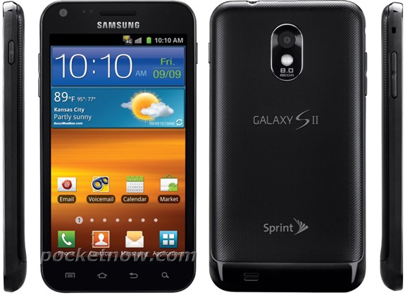 Samsung Galaxy S II para Sprint filtrado en fotos de prensa