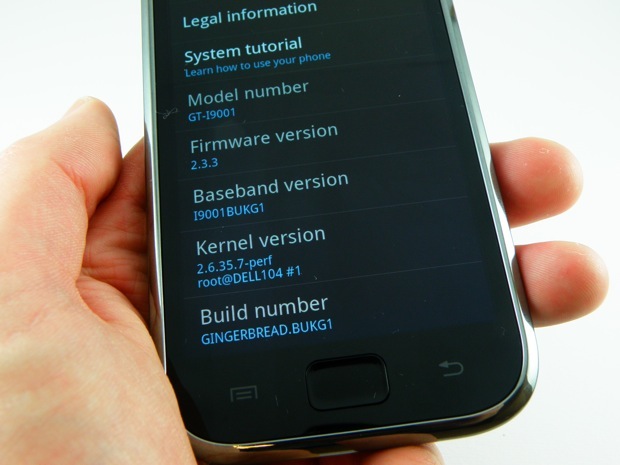 Samsung Galaxy S Plus Gingerbread