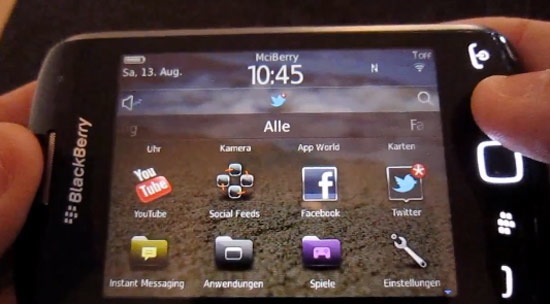 Preview del BlackBerry Curve Touch 9380 en video confirma NFC