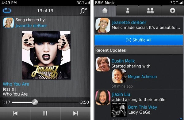 RIM lanza BBM Music